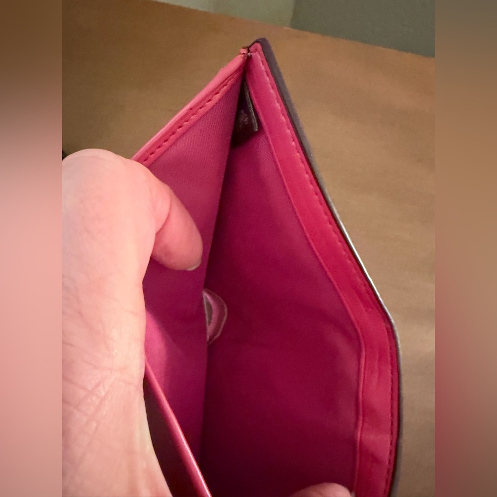 Coach Pink and Brown Women's Wallet - Picture 10 of 12